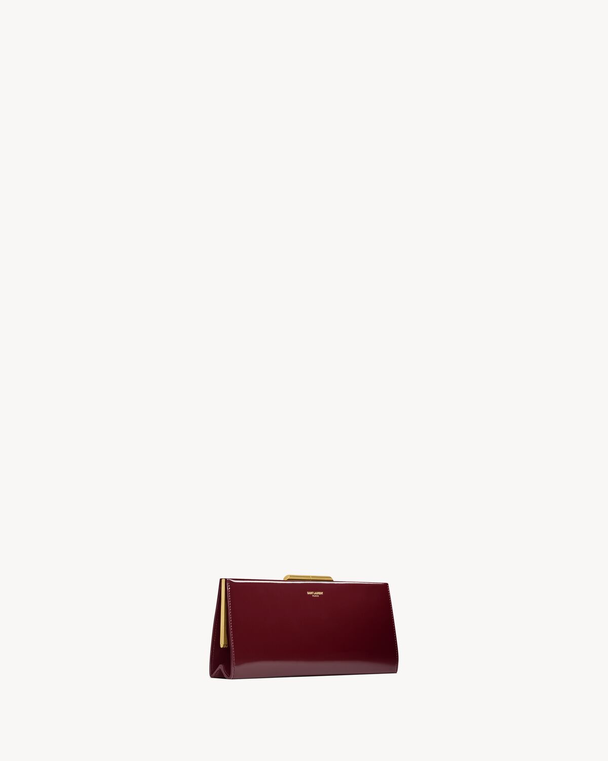 YSL Midnight Small Clutch In Lacquered Leather - Image 5